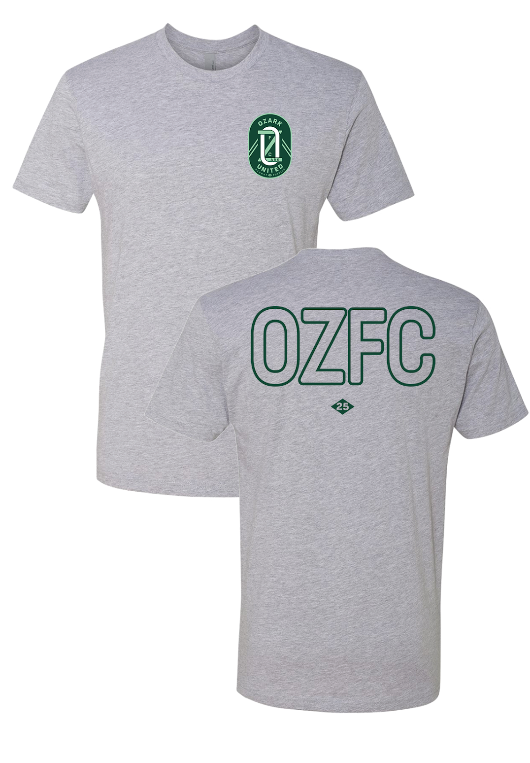 Ozark United FC Tee Shirt - Grey (Unisex)