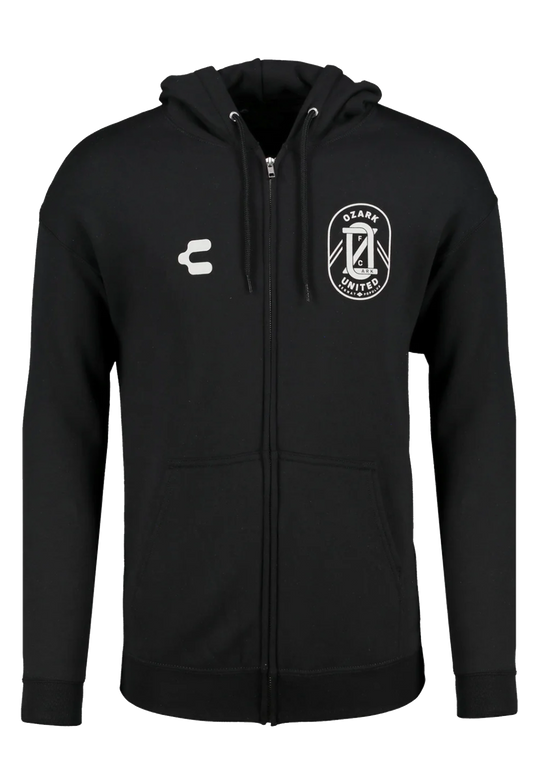 Ozark United FC Zip Hoodie - Black (Unisex)